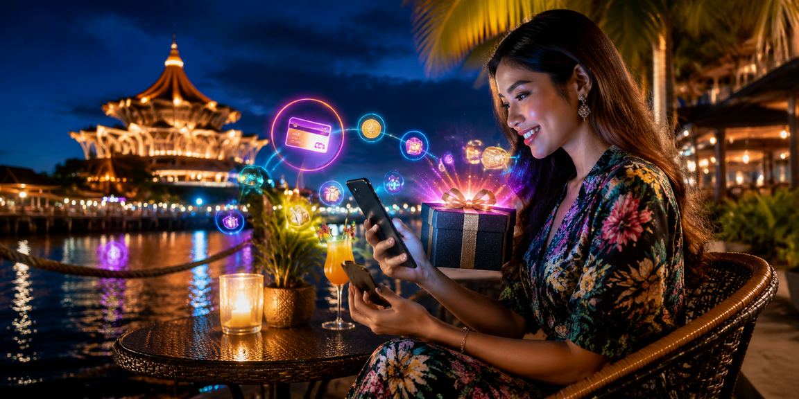 Pemain kasino mudah alih bergaya Melayu di Sarawak menggunakan slot 4dtoto dari telefon